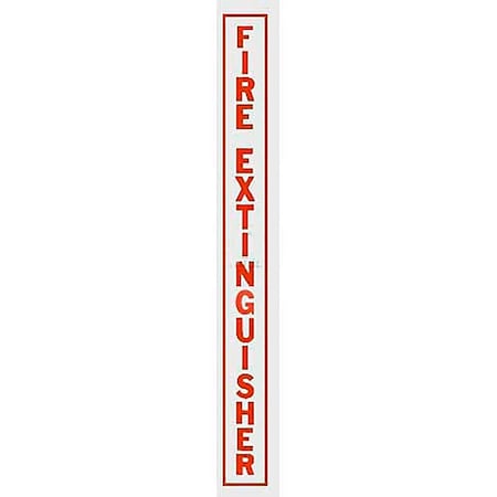 Jl Industries / Activar Fire Extinguisher Letters Red, 2 in W x 19 in L LDVRFE